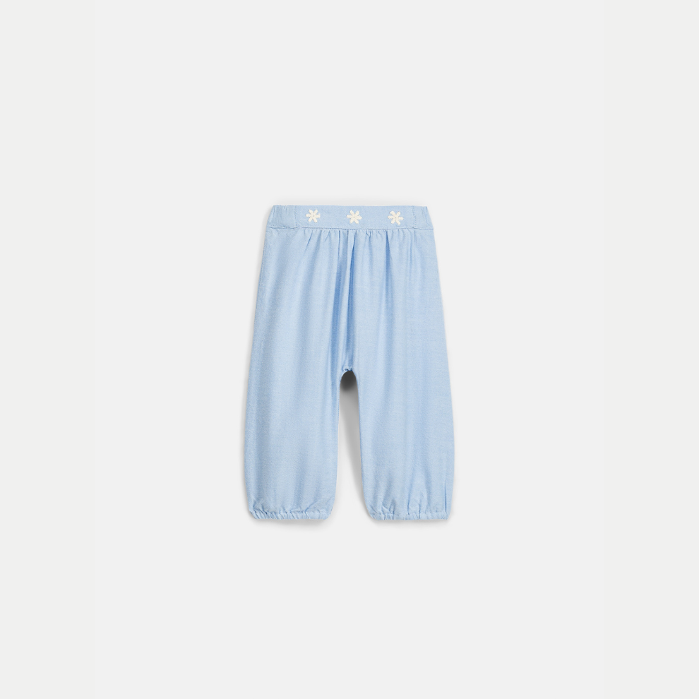 Pants Floreli - Organic cotton - Oxford Blue - Louise Misha