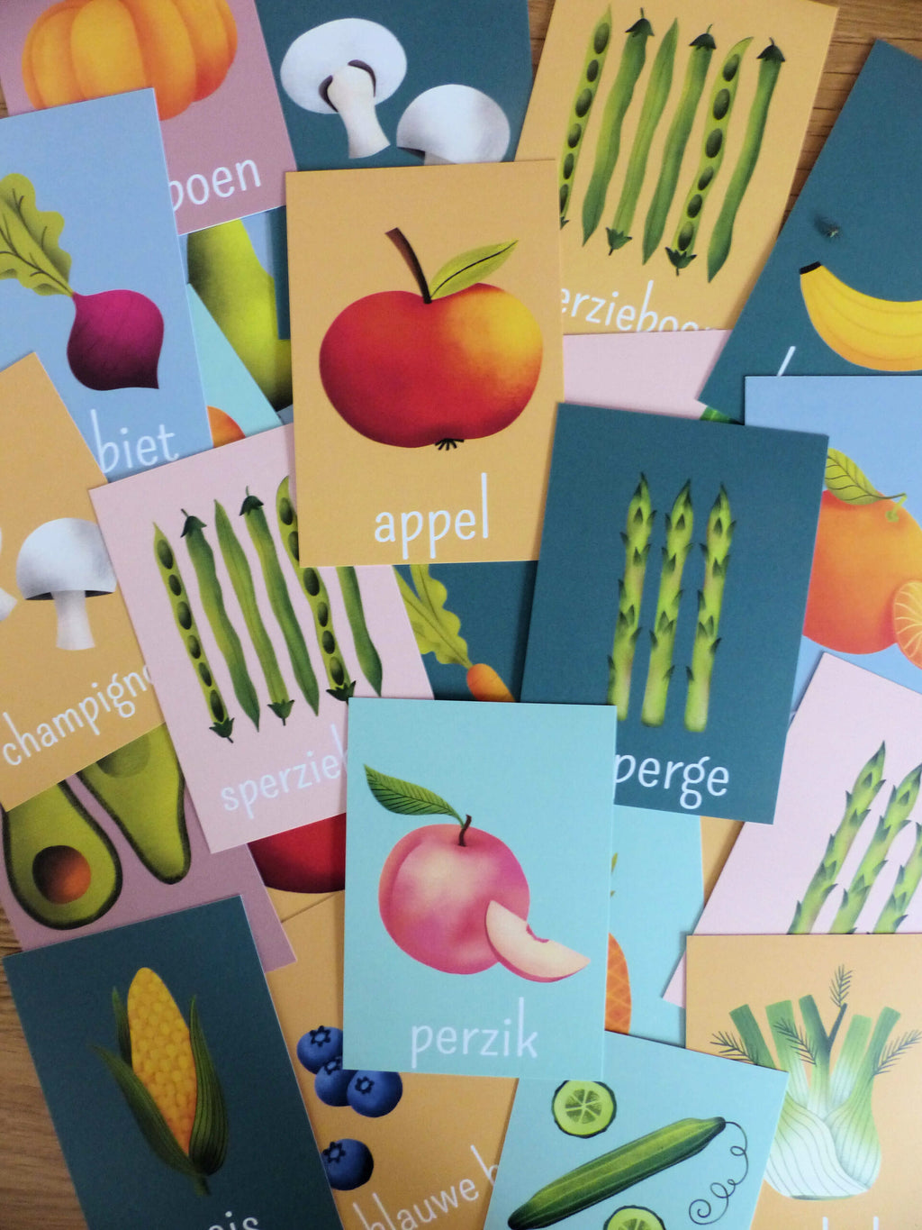 Tafelkaartjes Groente & Fruit – 60 cartes éducatives pour goûter et découvrir – STERK & ZOET
