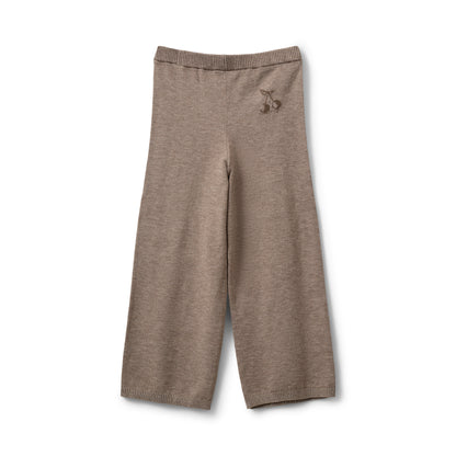 Fine-knit trousers Lova - Brown mélange - Sofie Schnoor