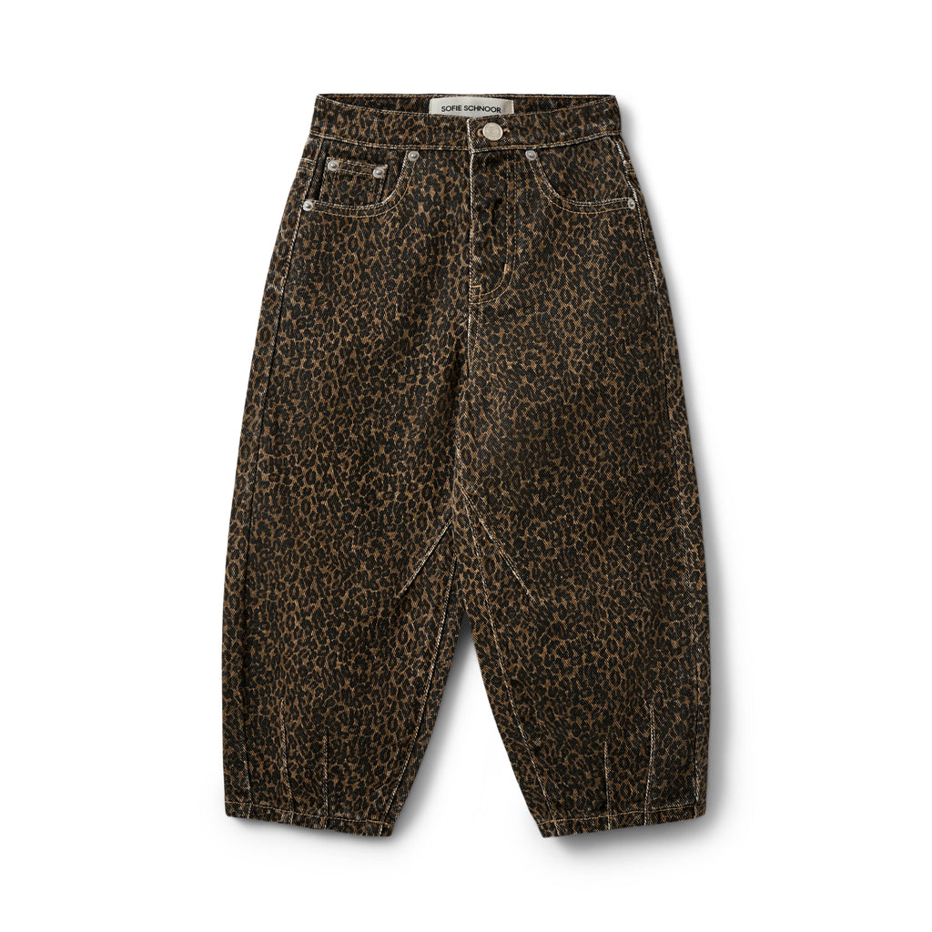 Denim jeans NeikaKB met panterprint - 100% katoen - Sofie Schnoor