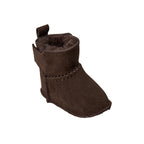 Baby slippers ReneeKB - Suede & wool lined - Tan & Dark Brown - Sofie Schnoor