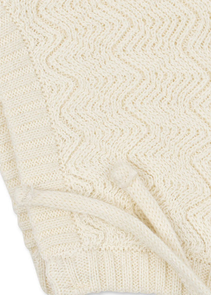 Venti Hat - Antique White - Pointelle Bonnet - Organic Cotton - GOTS - Konges Sløjd