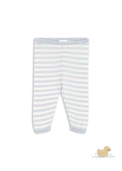 Thinly Knitted Pants - Venti Knit Leggings - Gray Dawn/Blue - Organic Cotton - GOTS - Konges Sløjd