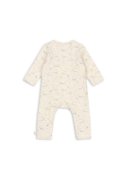 Basic Newborn Onesie - Cielo Marino - Overslag Boxpakje - Biologisch Katoen - GOTS - Konges Sløjd - achterant