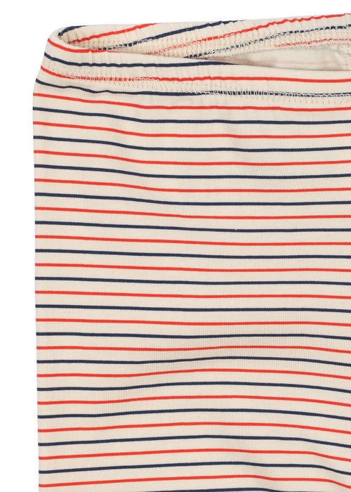Baby legging - Stripe Tricolore - Biologisch Katoen - GOTS - Konges Sløjd - close up