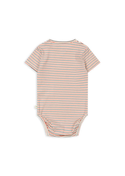 Basic Kurzarm-Body - Stripe Tricolore - Bio-Baumwolle - GOTS - Konges Sløjd