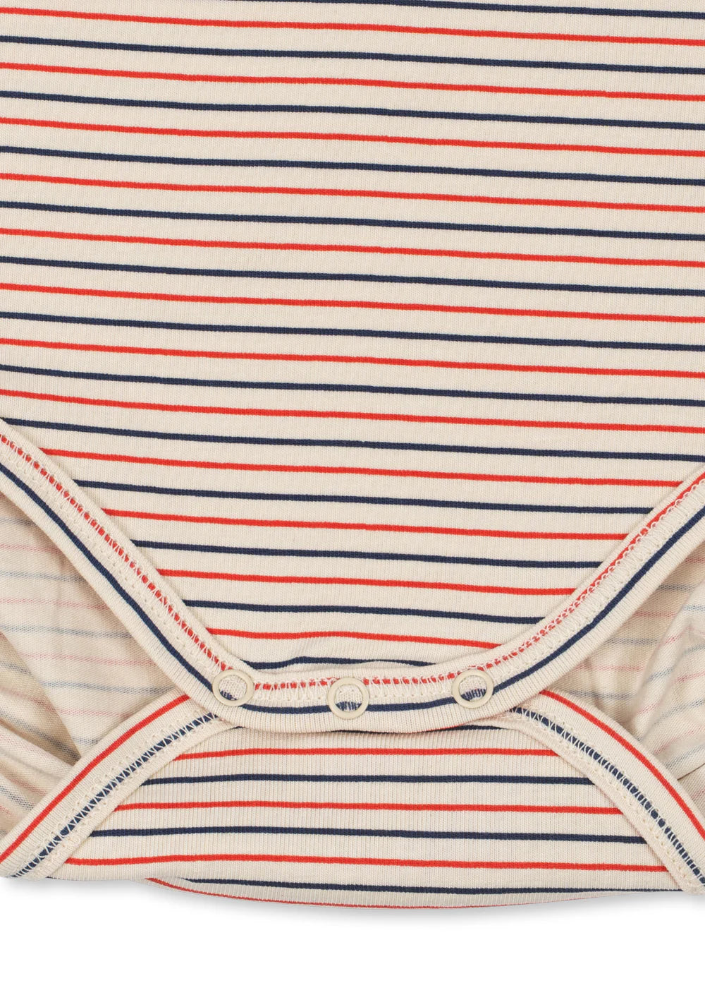 Basic Korte Mouw Rompertje - Stripe Tricolore - Biologisch Katoen - GOTS - Konges Sløjd - voorkant
