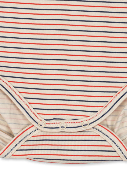 Basic Kurzarm-Body - Stripe Tricolore - Bio-Baumwolle - GOTS - Konges Sløjd