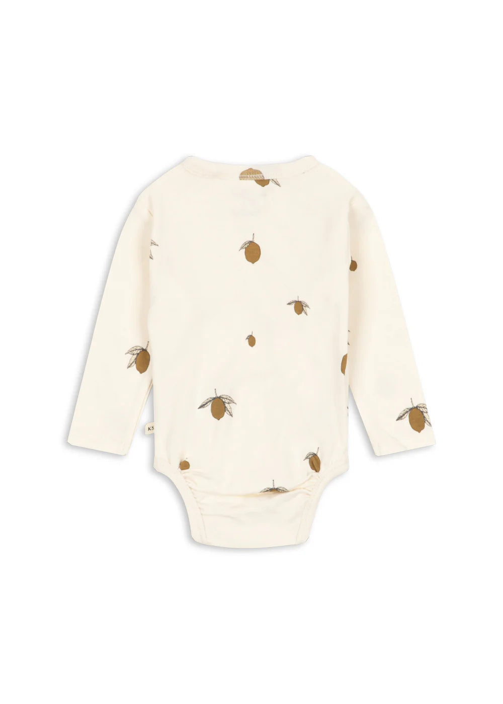 Overslag Romper Lemon - Biologisch Katoen - Newborn body - GOTS Gecertificeerd - Konges Sløjd - achterkant