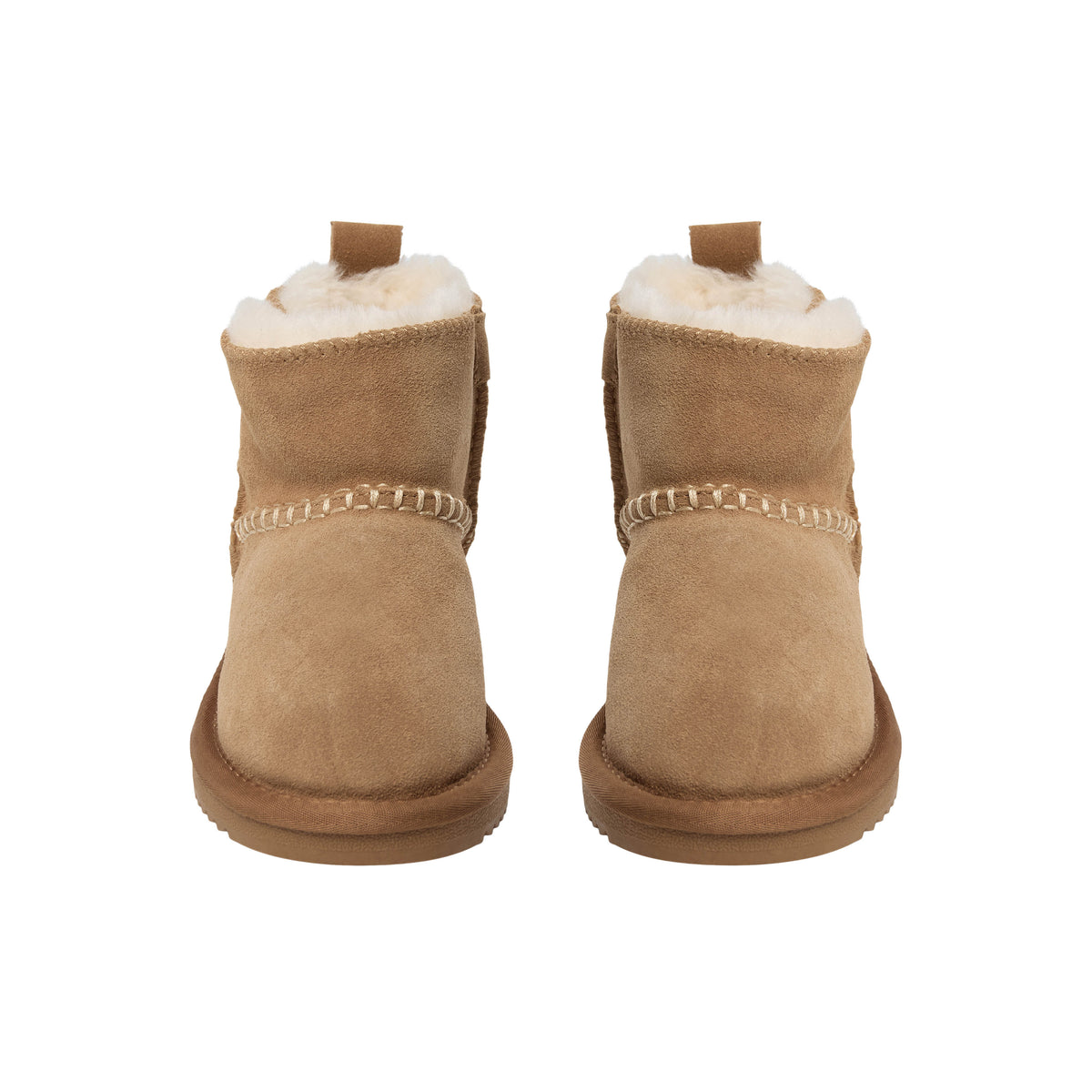Chaussures enfant doublées en laine ValeKB - Daim - Beige et marron foncé - Sofie Schnoor