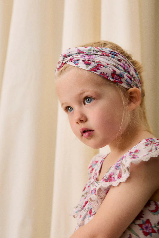 Headband Yurira - Organic cotton - Cream Floral Haven - Louise Misha