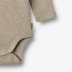 Romper lange mouw Spencer - Biologisch katoen - Gravel melange - Wheat - voorkant - afbeelding 2