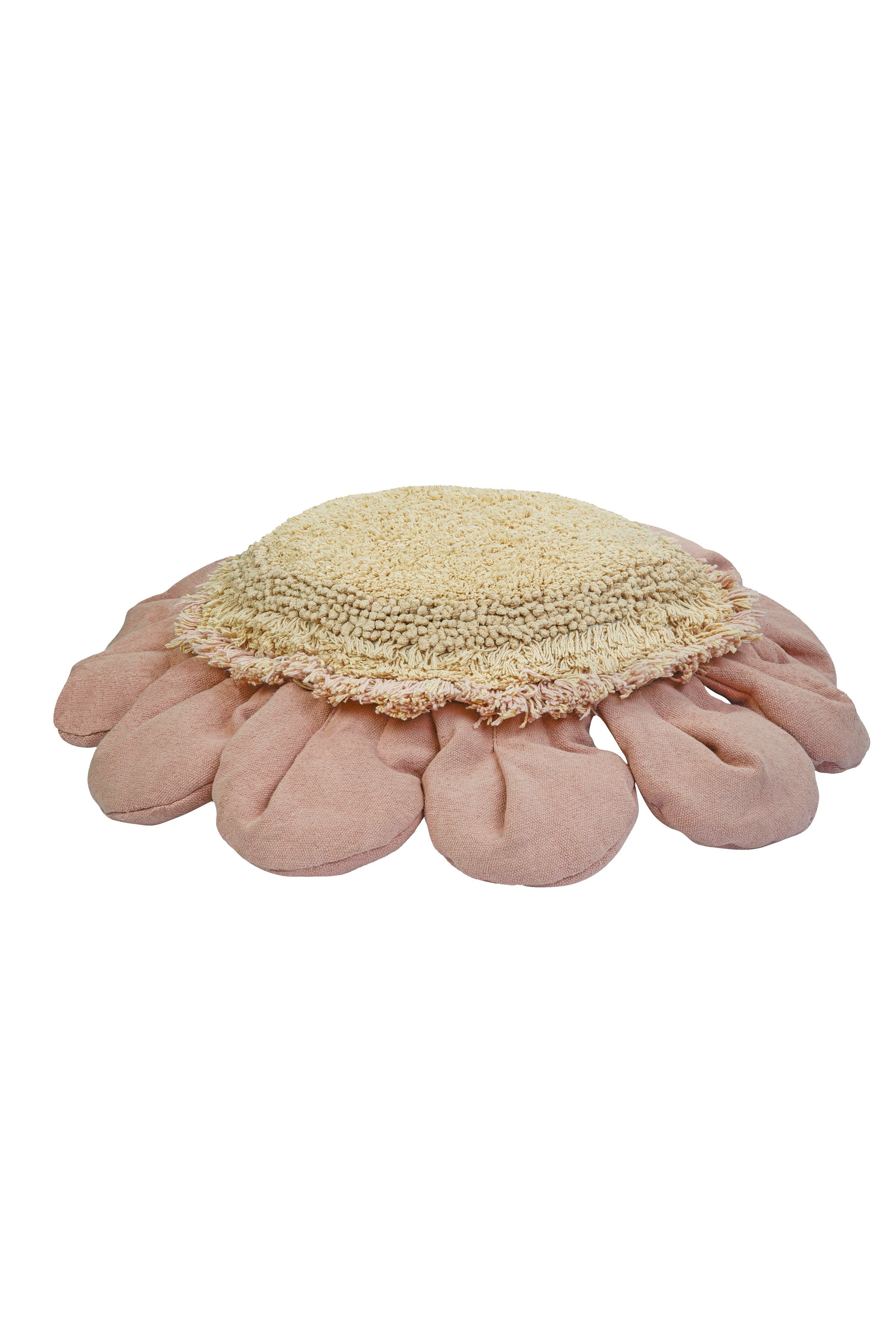 Floor Cushion Pink Daisy - Bloemvormig vloerkussen - Ø 70 cm - Lorena Canals - productfoto - afbeelding 6