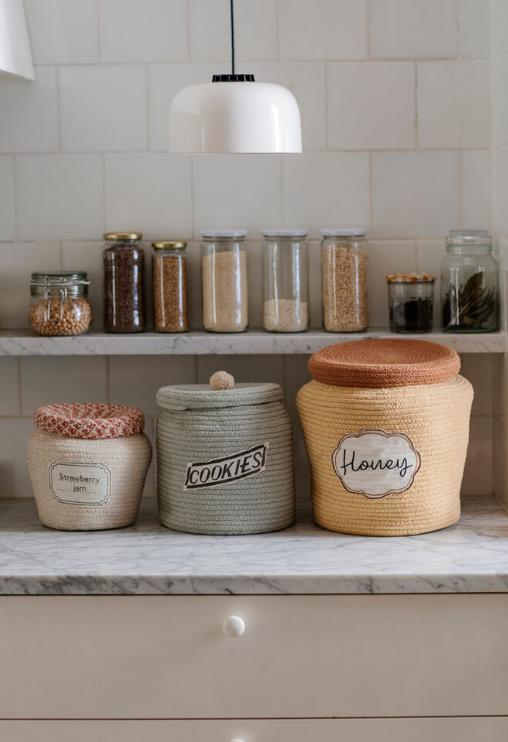 Basket Honey Pot - Opbergmand honingpot - Honey - Ø 28 × 27 cm - Lorena Canals - productfoto