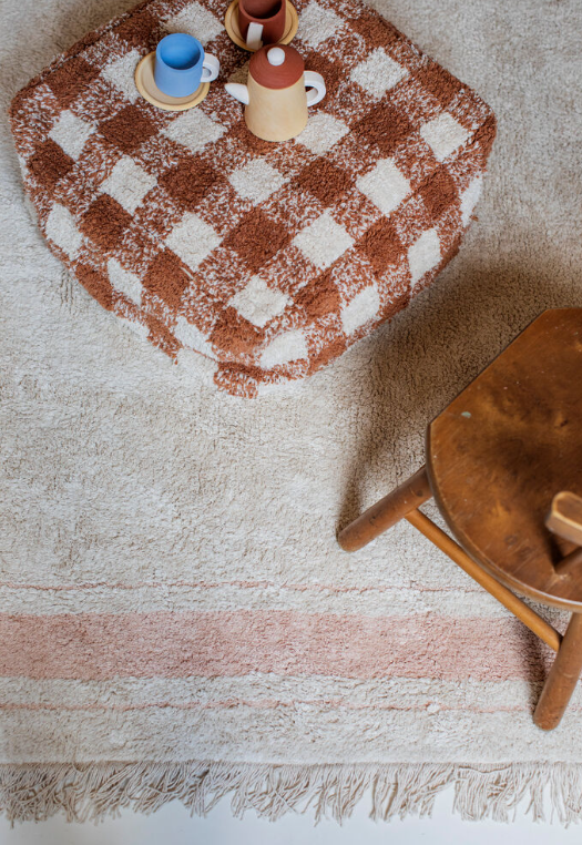 Pouf Vichy – Kinderpoef met ruitjes – Lorena Canals