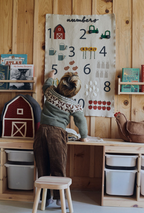 Wall Hanger Farm Numbers - Educatief wandkleed - 70 × 100 cm - Lorena Canals - productfoto