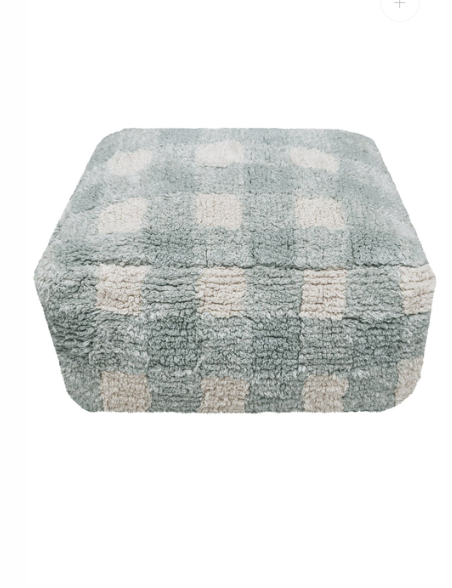 Pouf Vichy – Kinderpoef met ruitjes – Lorena Canals