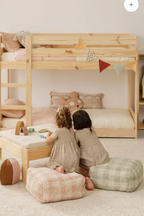 Pouf Vichy – Kinderpoef met ruitjes – Lorena Canals