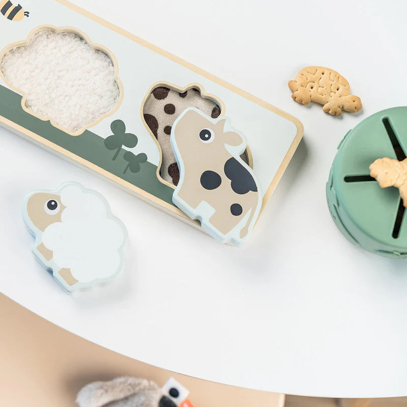 Feel puzzle 12+ - Sensory puzzle - Tiny farm - Colour mix - Done by Deer