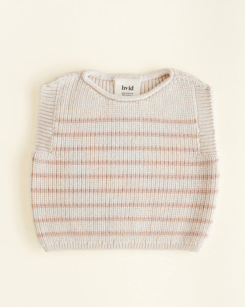 Vest Harvey - Striped - Sleeveless top - Merino wool - HVID