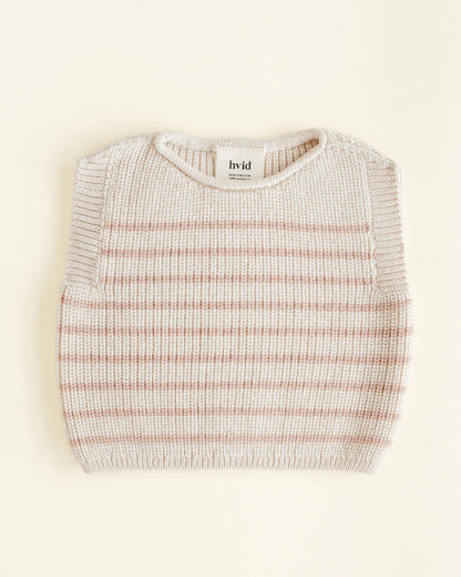 Vest Harvey - Striped - Sleeveless top - Merino wool - HVID
