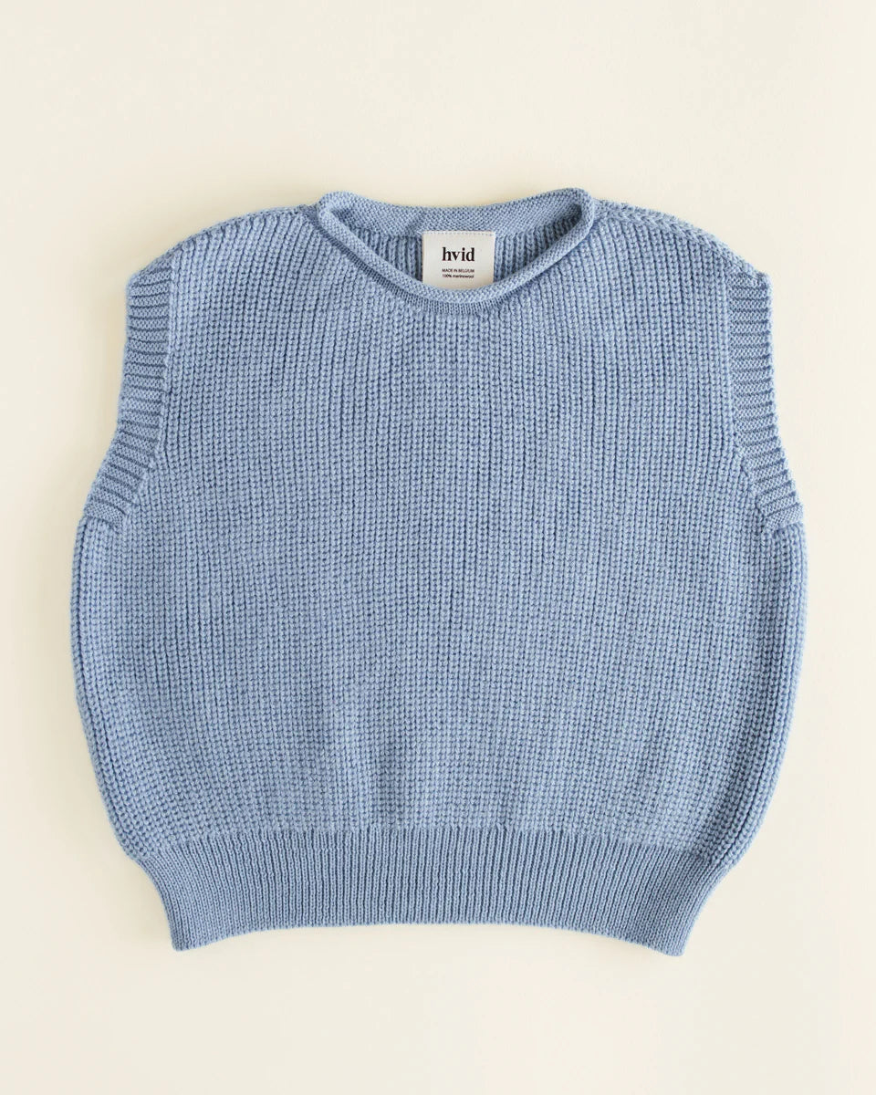 Vest Harvey Kids - 100% extra fine Italiaanse merino wol - HVID