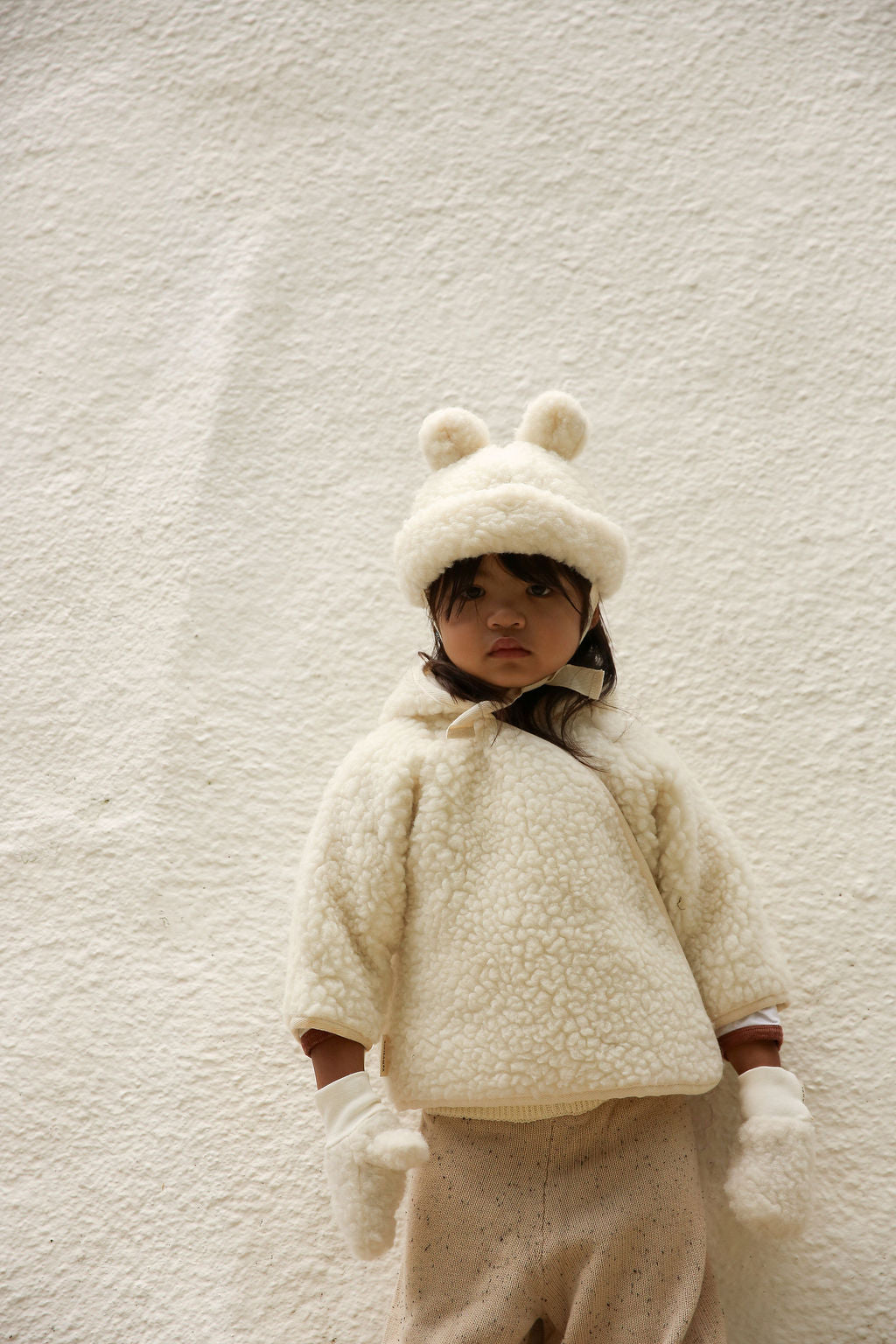 Merino wool jacket - Snugglejacket - Milk - BINIBAMBA
