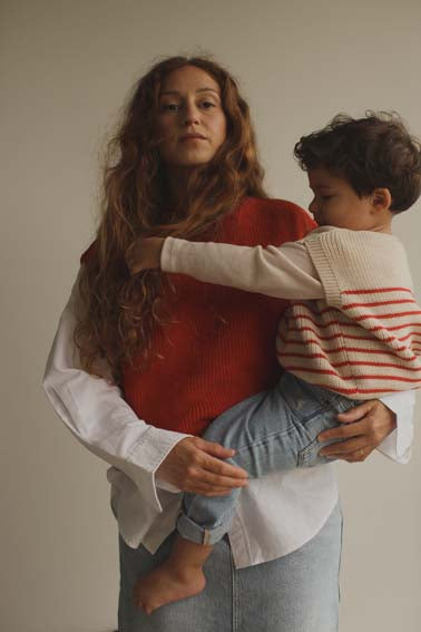 Cardigan Harvey Kids - 100% extra fine Italian merino wool - HVID