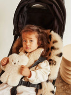 Merino wool stroller liner Snuggler® - Leopard Peanut - BINIBAMBA