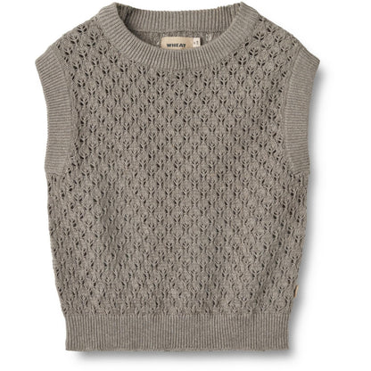Wheat - Knit Vest Saga - Gebreide spencer - 100% biologisch katoen - voorkant