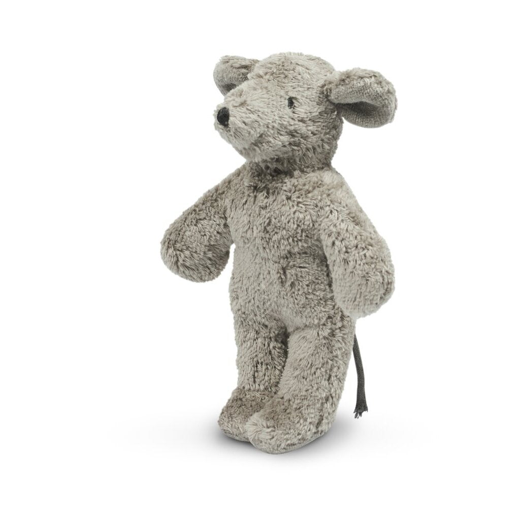 Baby knuffel - Muis klein - Animal Baby Mouse - Biologisch katoen/Wol - Grijs - Senger Naturwelt