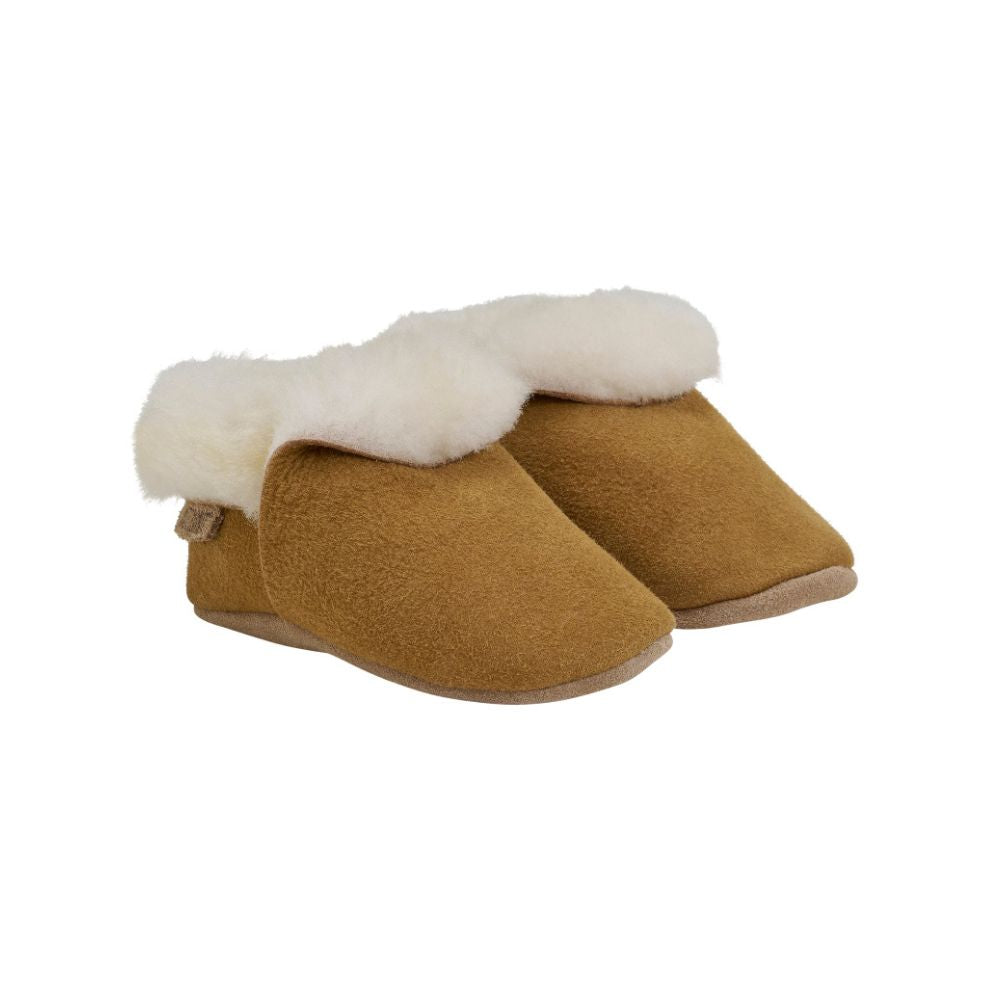 Slofjes Teddy - Suede - Camel - Huttelihut - productfoto