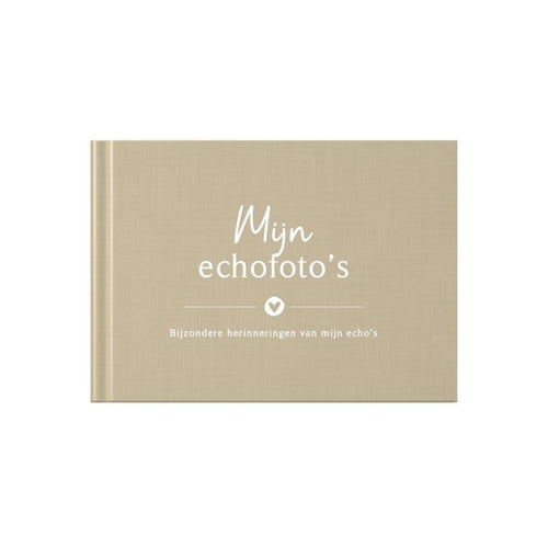 Baby invulboekje - Mijn echoboekje - Linnen Taupe - Fyllbooks - productfoto