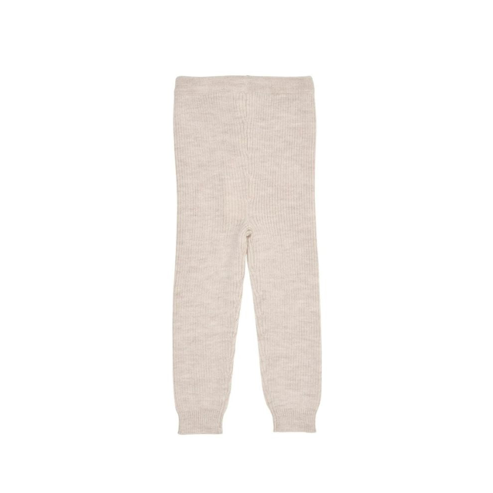 Knitted Baby Leggings - Merino Classic Rib Leggings - Merino Wool - Pale Cream - Copenhagen Colors
