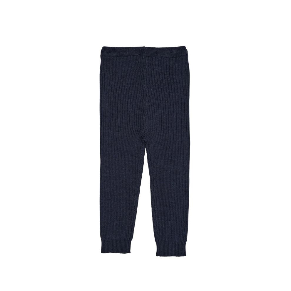Gestrickte Babyhose - Merino Classic Rib Leggings - Merinowolle - Navy Blue - Copenhagen Colors