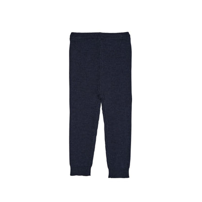Gestrickte Babyhose - Merino Classic Rib Leggings - Merinowolle - Navy Blue - Copenhagen Colors