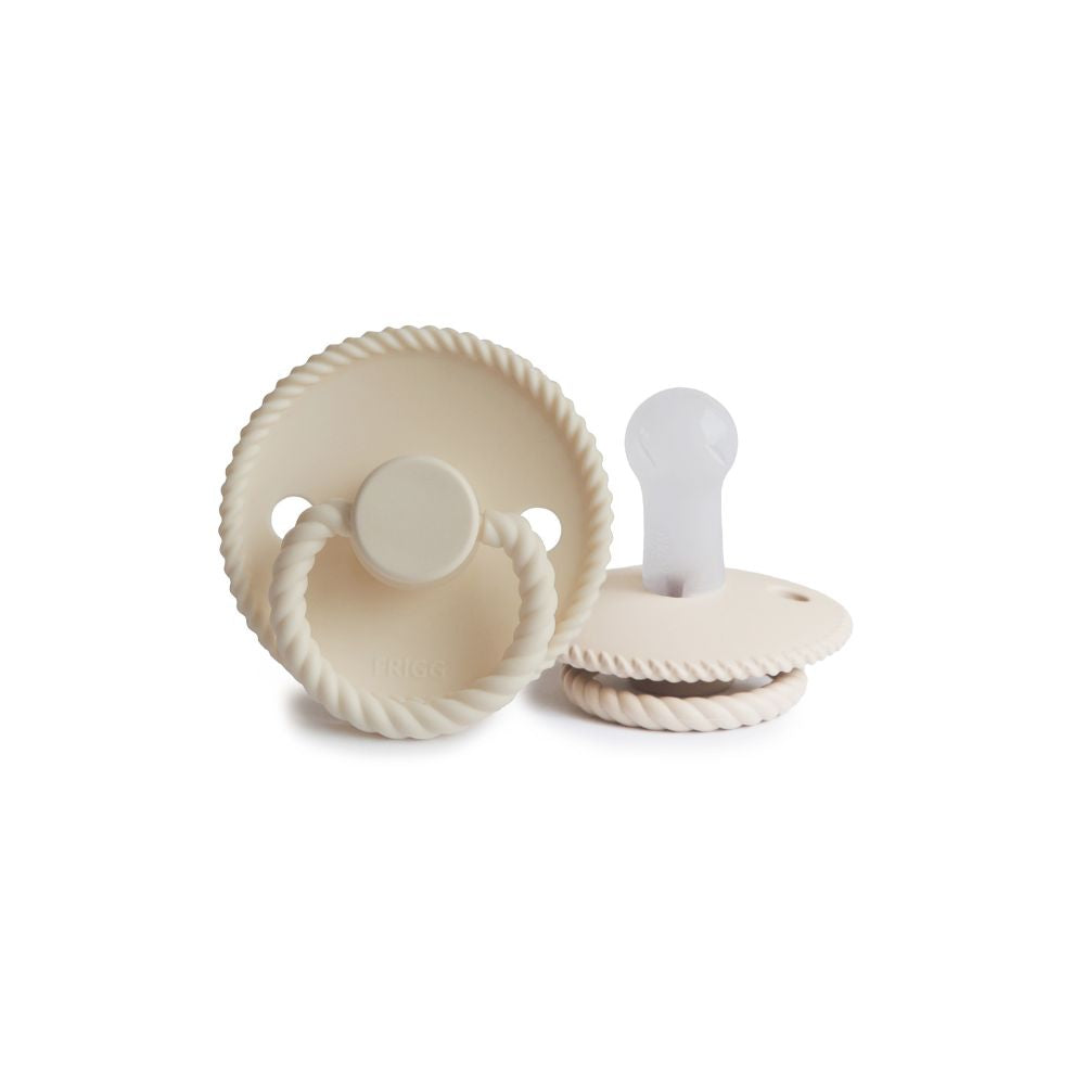 FRIGG siliconen speen - Rope - Cream - 100% medisch siliconen speen - productfoto