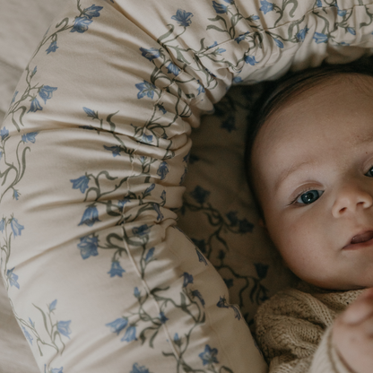 Baby Nest - Bellflower - Babylift - Organic cotton - Blue flowers - Garbo & Friends