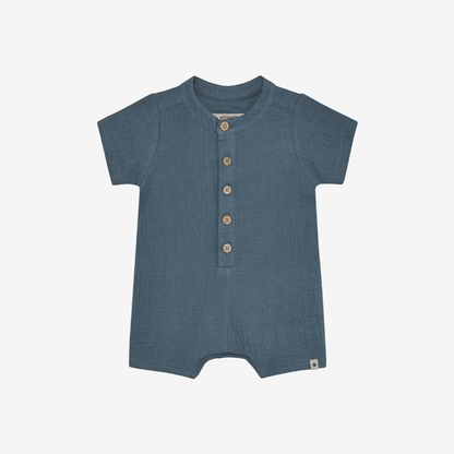 Summer outfit - Cotton muslin - Playsuit SS Muslin - Bering Sea - Huttelihut