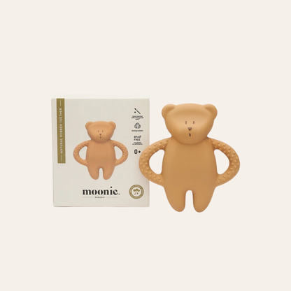 Teething Toy Bear - Teether Bear Cappuccino natur - Natural rubber - Moonie