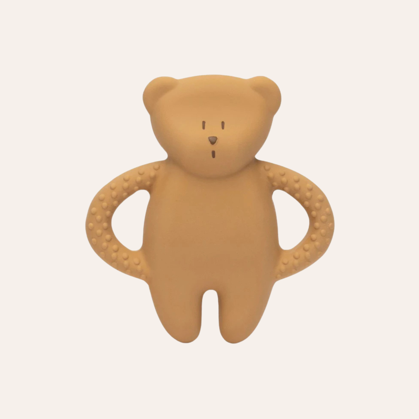 Teething Toy Bear - Teether Bear Cappuccino natur - Natural rubber - Moonie