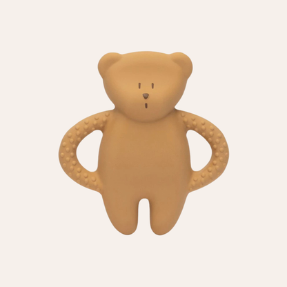 Teething Toy Bear - Teether Bear Cappuccino natur - Natural rubber - Moonie