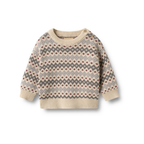 Pull Harlow Jacquard - Coton biologique - Bleu - Wheat