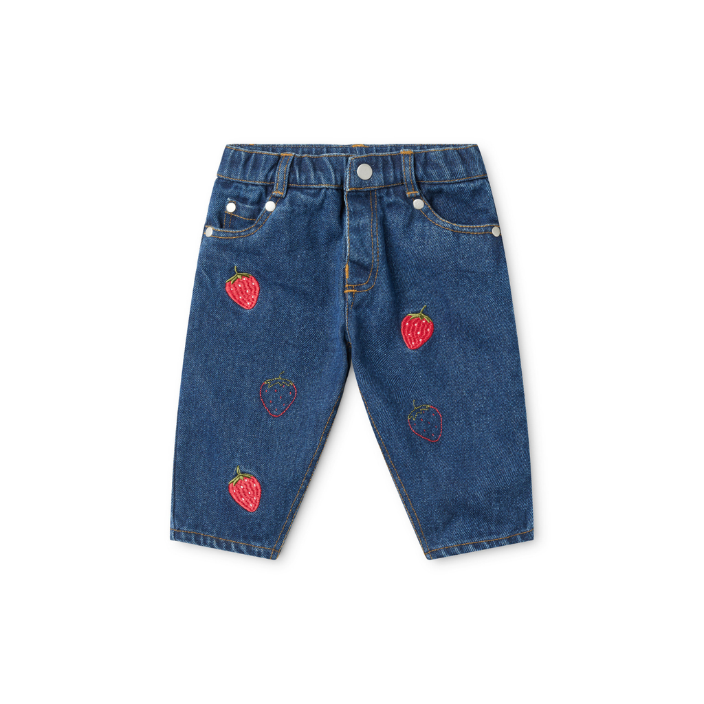 Denim broek Sage Jeans - Mid Blue - 100% katoen - Flöss - productfoto