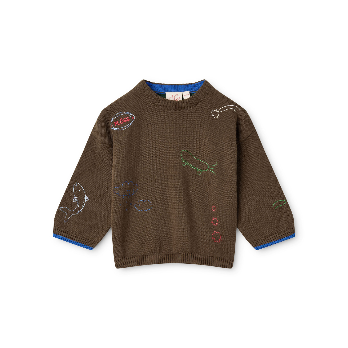 Gebreide sweater Gustav – Mosswood – 100% katoen – Flöss