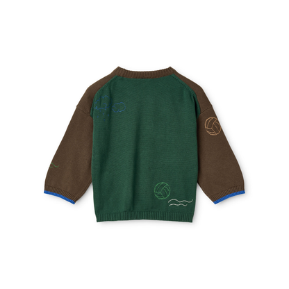 Gebreide sweater Gustav – Mosswood – 100% katoen – Flöss