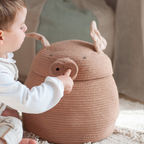Basket Peggy the Pig - Opbergmand varken - Rose - Ø 32 × 30 cm - Lorena Canals - productfoto - afbeelding 7