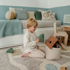 Basket House Toffee - Huisvormige opbergmand - Naturel & bruin - Lorena Canals - productfoto - afbeelding 2