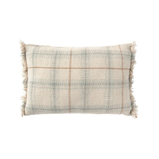 Handloom Cushion – Blue Sage – 25 × 40 cm – Lorena Canals