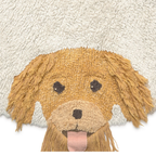 Wasbaar vloerkleed Dogs – Naturel – Ø 140 cm – Lorena Canals